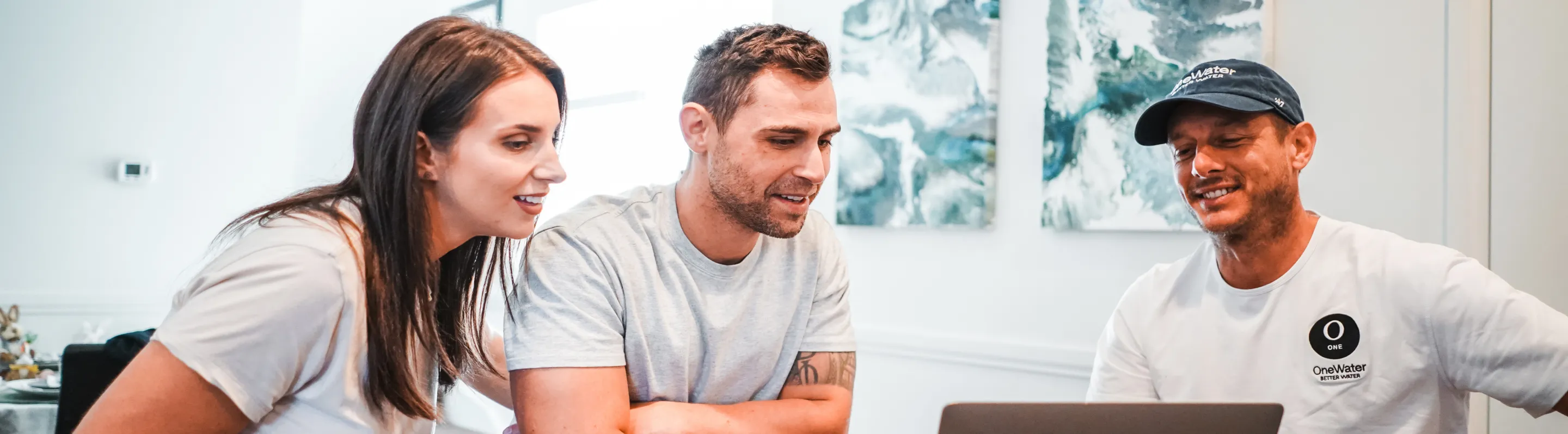 OneWater service team with customer